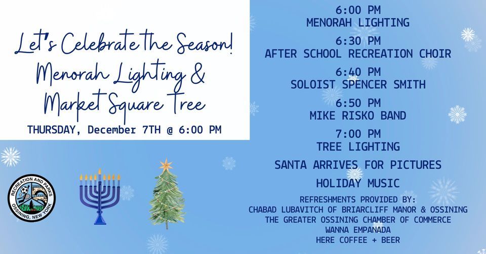 Market Square Menorah & Tree Lighting, Market Square At Ossining