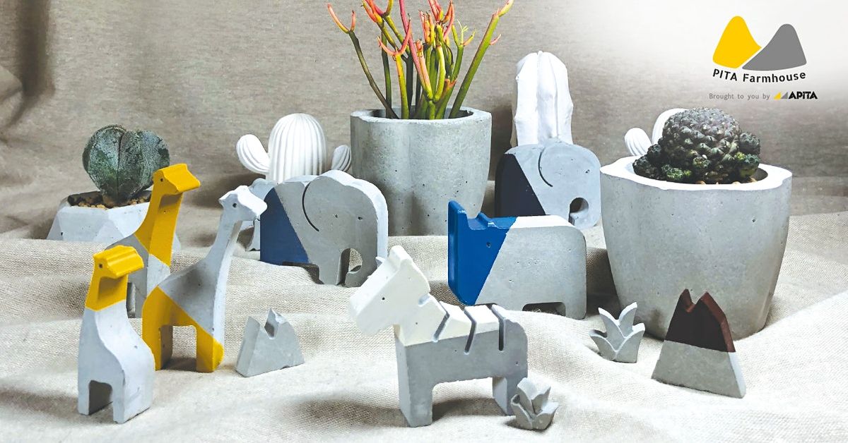 Pita Farmhouse X Mudlab親子水泥盆種植小教室及趣味水泥動物造型磁石上色工作坊 Apita 樂活空間 香港 August 18 21 Allevents In