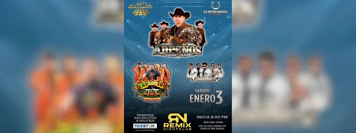 ARPEÑOS, LOS MARINEROS & MAS , 3 January | Event in Pasco | AllEvents
