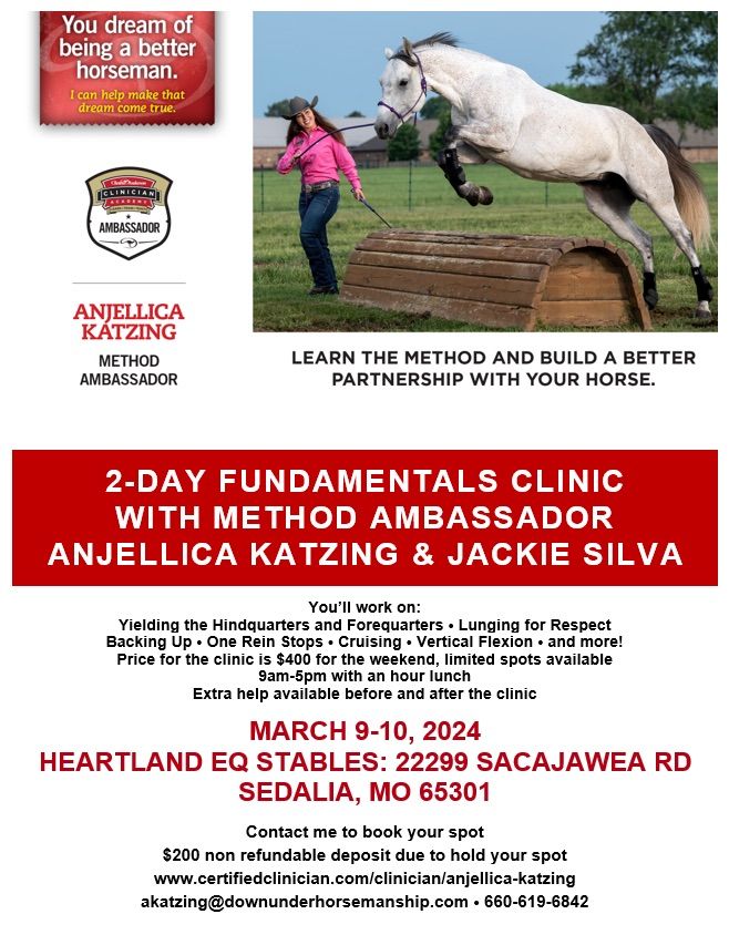 2 day Fundamentals in Sedalia , Heartland Eq Stables, Forney, March 9