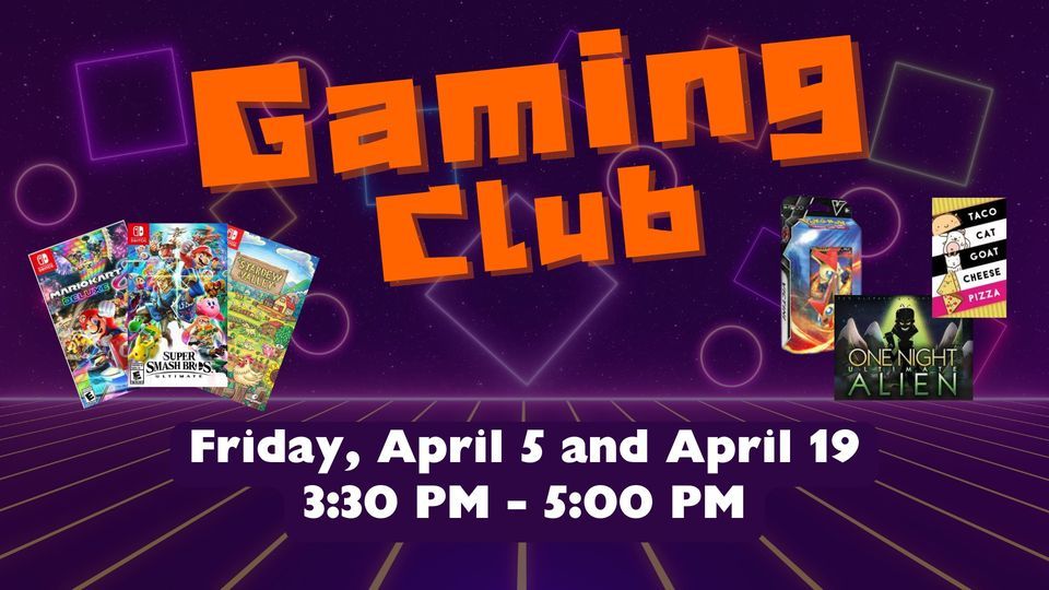 Gaming Club, Catoosa County Library, Ringgold, 5 April 2024 | AllEvents.in