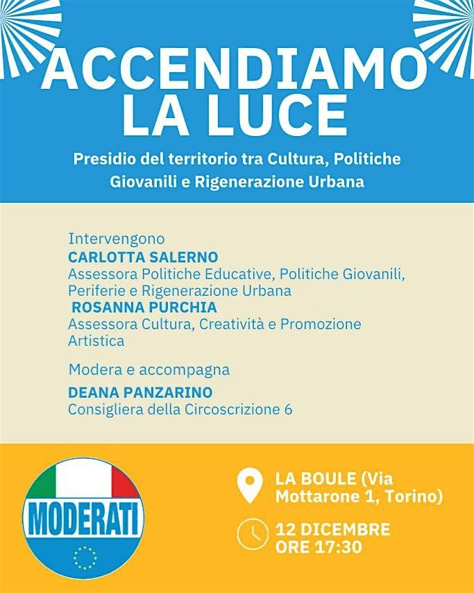 Accendiamo la luce, 12 December | Event in Torino | AllEvents