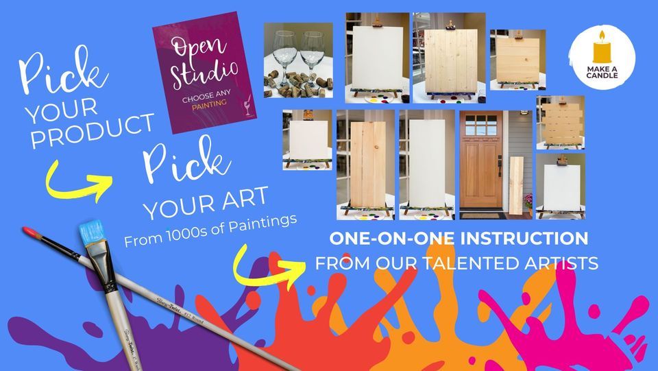 Coffee & Canvas Open Studio (Pick Art & Surface), Painting with a