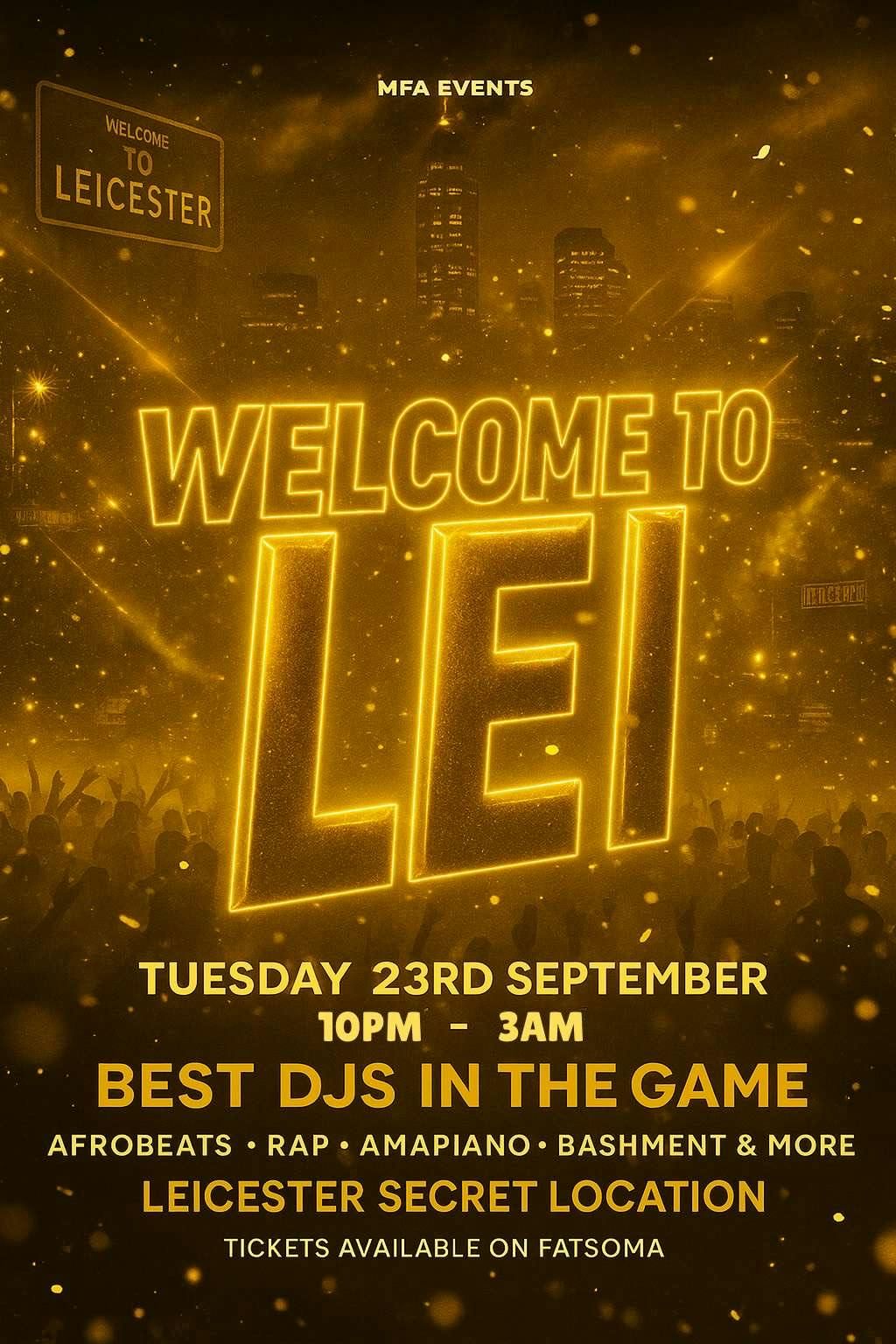 WELCOME TO LEI, 23 September | Event in Leicester | AllEvents