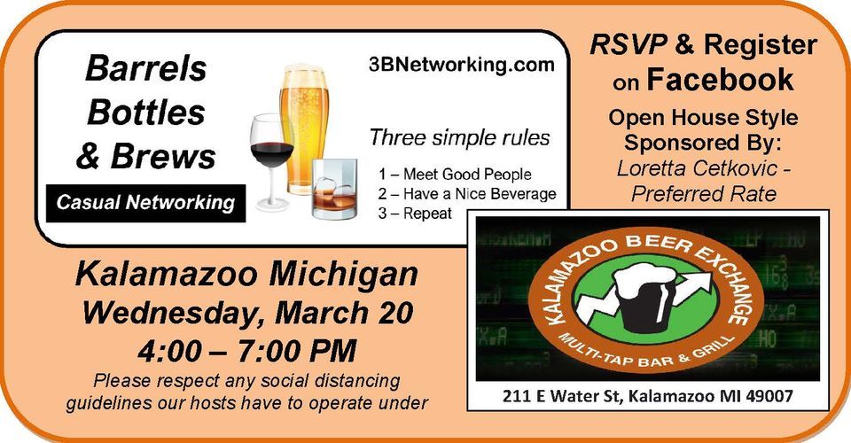 Barrels Bottles & Brews Kalamazoo inperson networking event