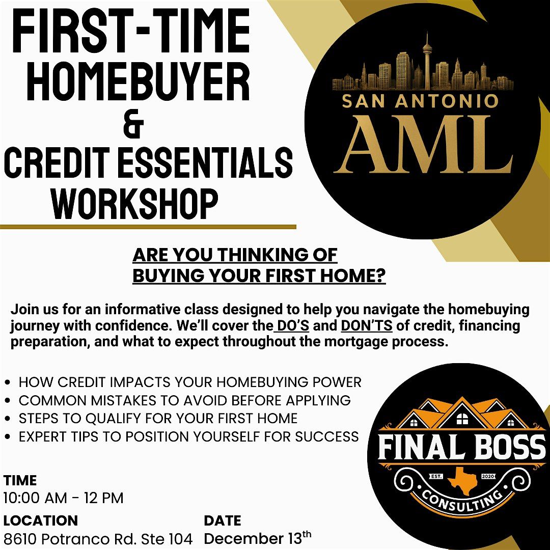 First-time homebuyers & Credit Essentials Workshop, 13 December | Event in San Antonio | AllEvents