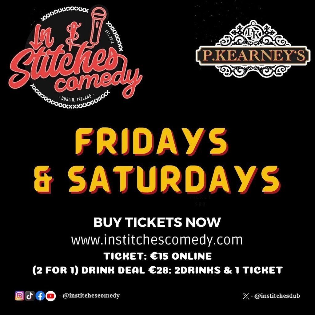 In Stitches Comedy Club Saturday Night, 27 September | Event in Dublin | AllEvents