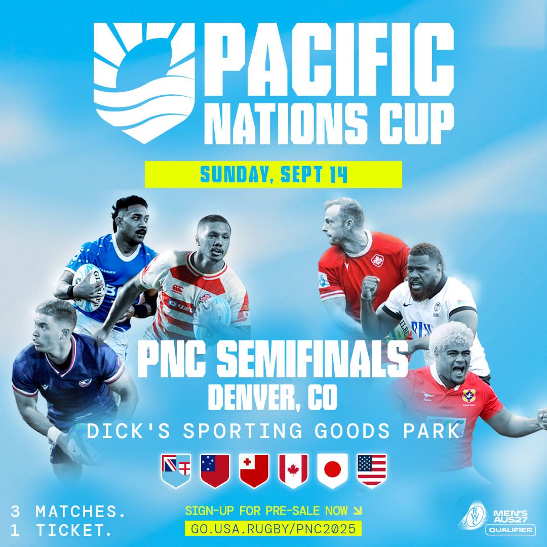 Rugby Pacific Nations Cup 2025 - Semifinals at Dicks Sporting Goods Park, 14 September | Event in Commerce City