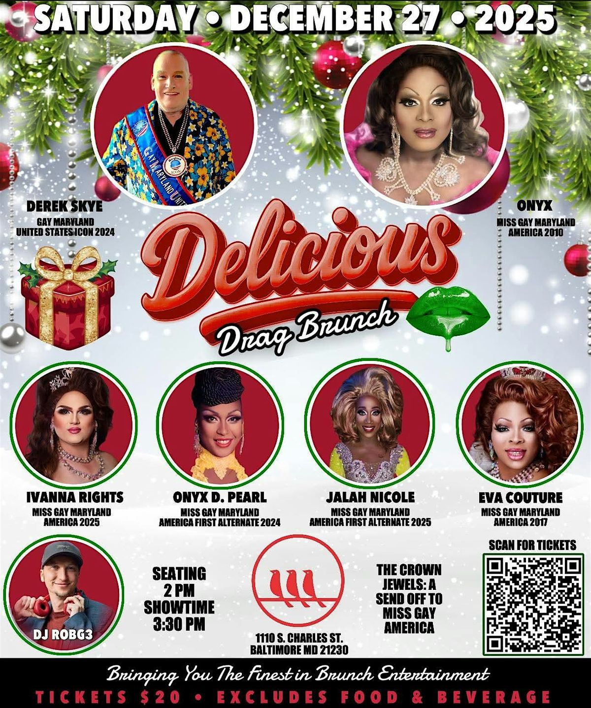 Delicious Drag Show/ Crown of Jewels, 27 December | Event in Baltimore | AllEvents