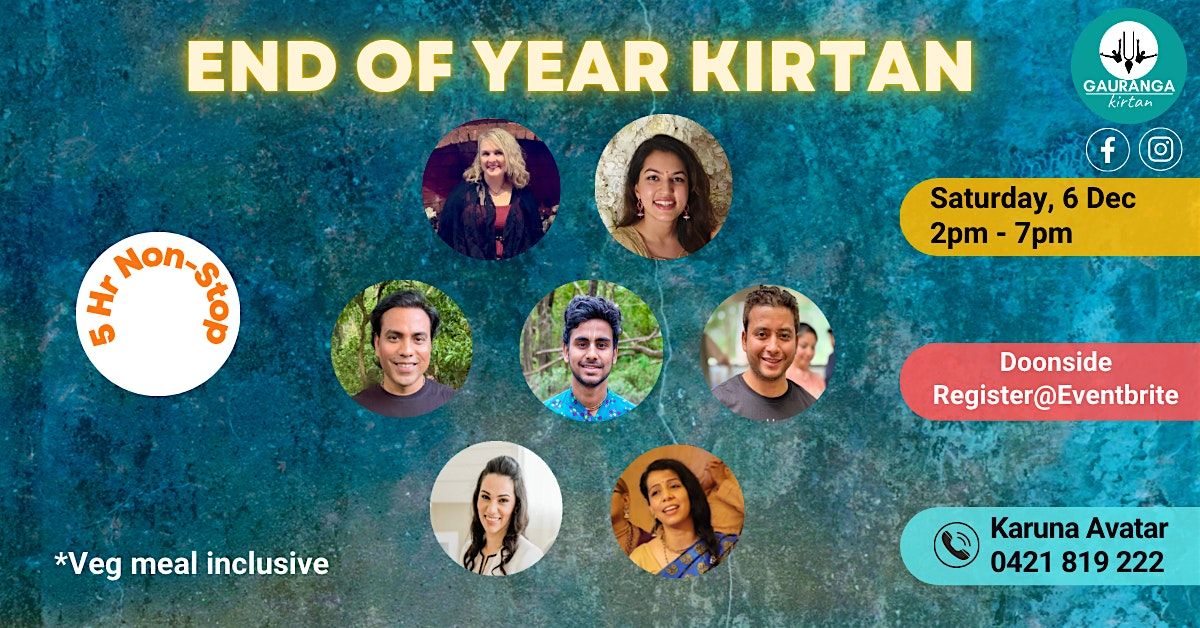 End of Year KIRTAN, 6 December | Event in Doonside | AllEvents