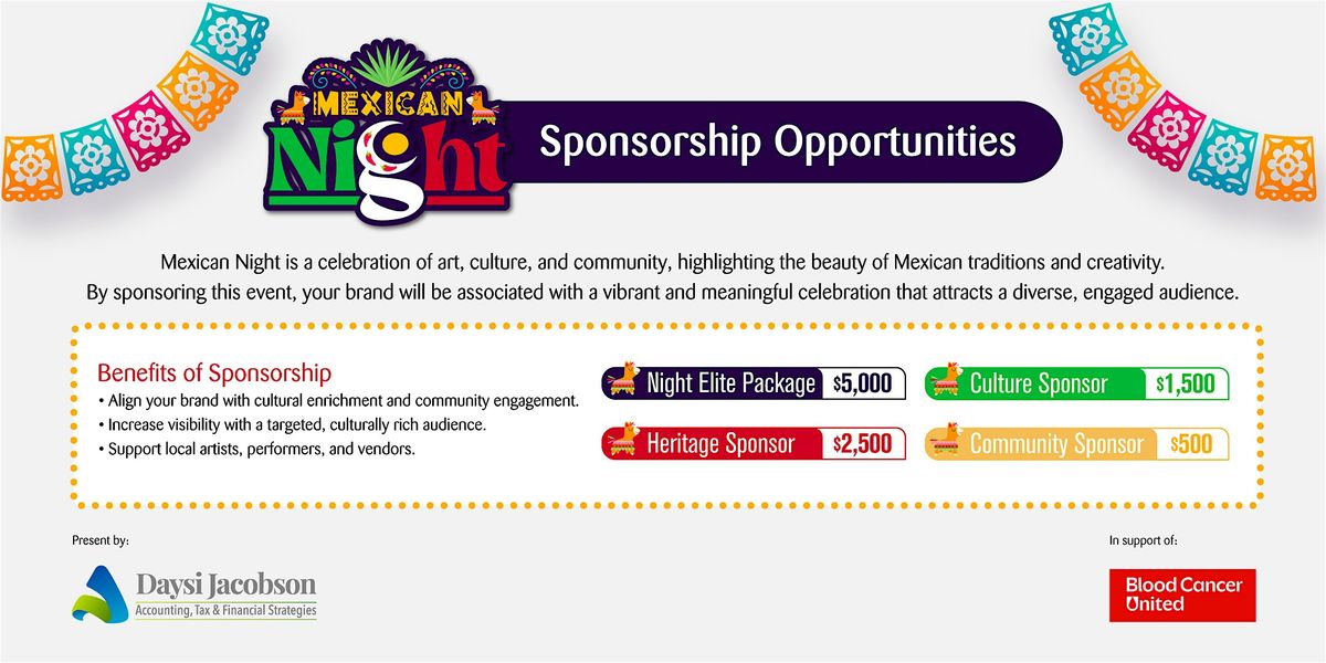 Mexican Night 2025: Sponsorship Opportunities to Shine, 13 December | Event in Jacksonville | AllEvents