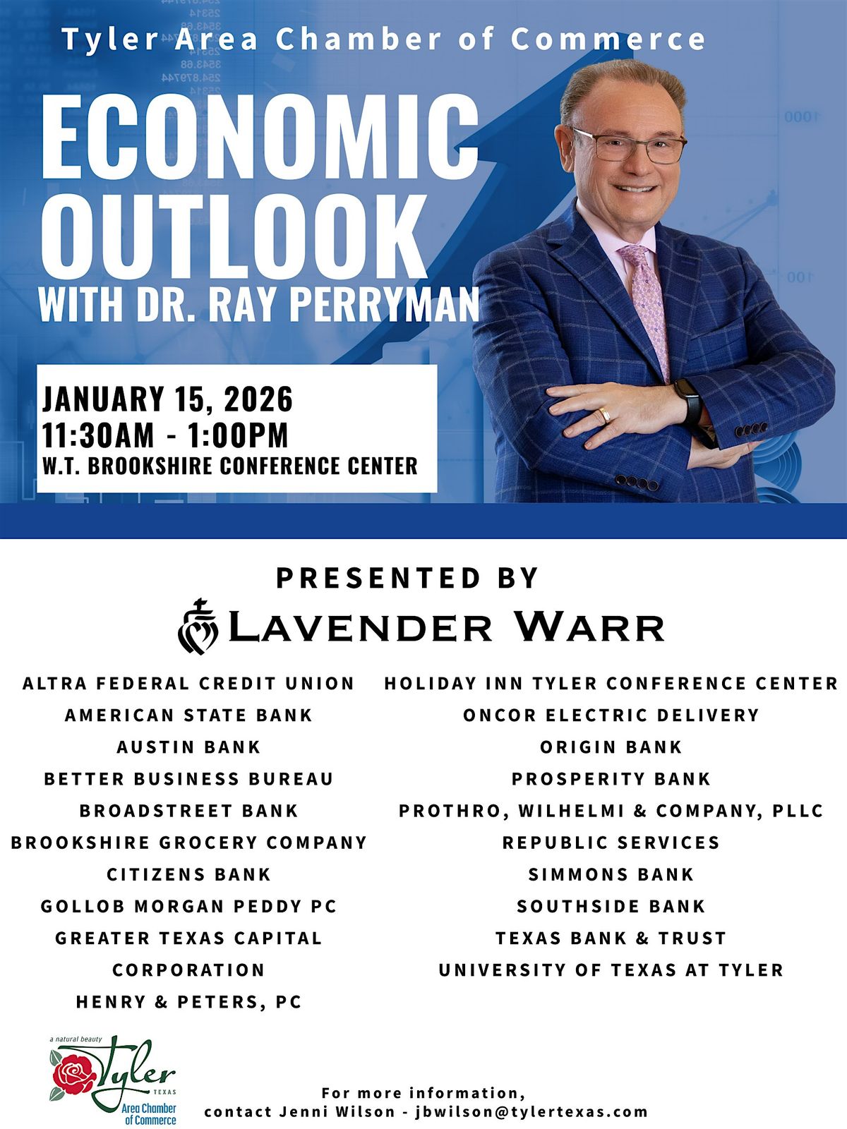 2026 42nd ANNUAL ECONOMIC OUTLOOK BY DR. RAY PERRYMAN, 15 January | Event in Tyler | AllEvents