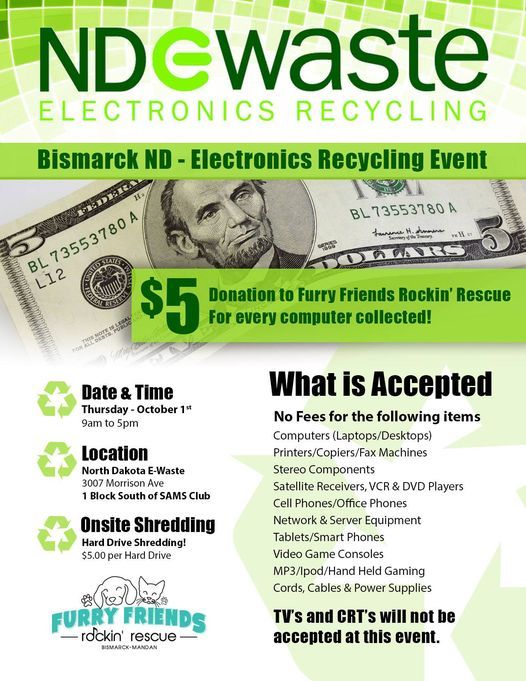 Computers for a Cause Bismarck Computer Recycling Event, North Dakota