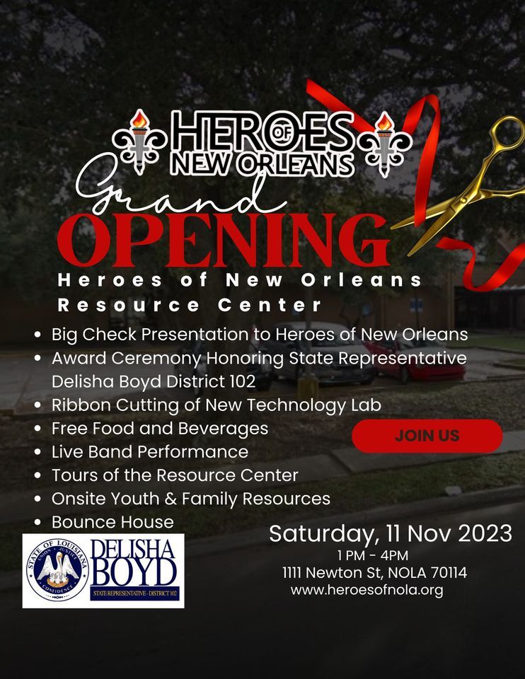 Heroes of New Orleans Technology Lab Grand Opening , Algiers, New