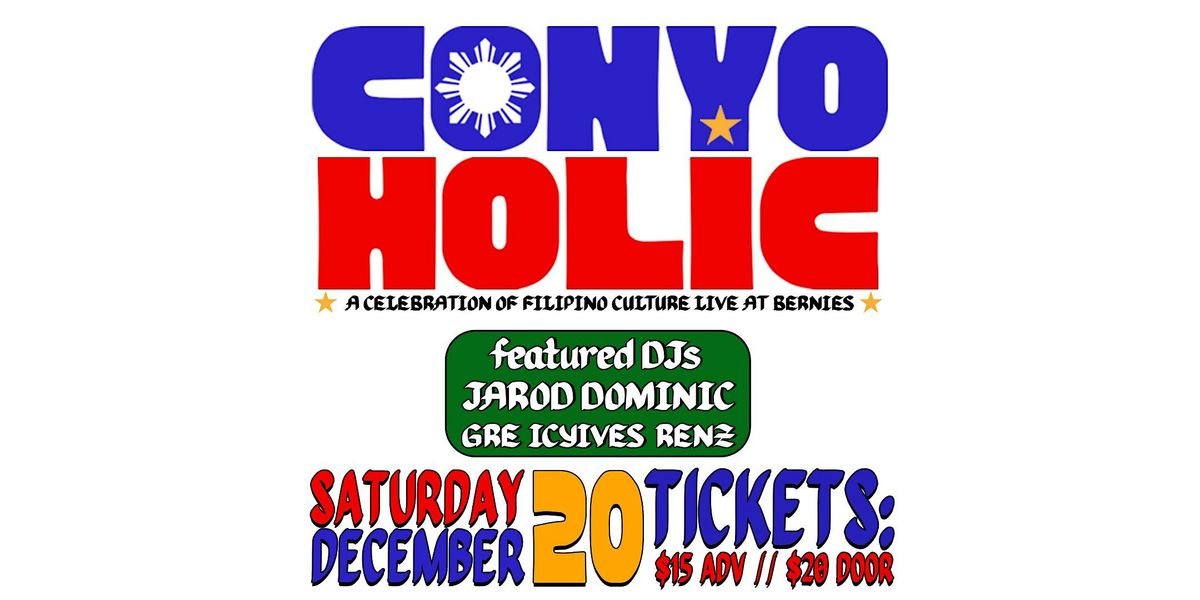 Conyo Holic at Bernies, 20 December | Event in Anchorage | AllEvents