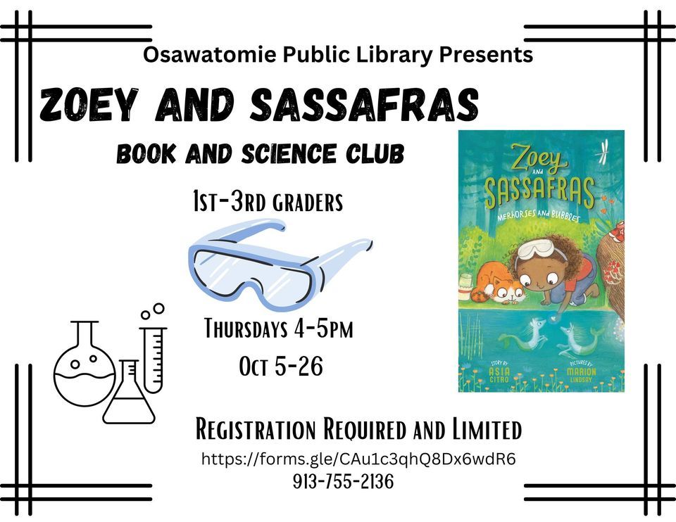 Zoey and Sassafras Book and Science Club Session 3, Osawatomie Public