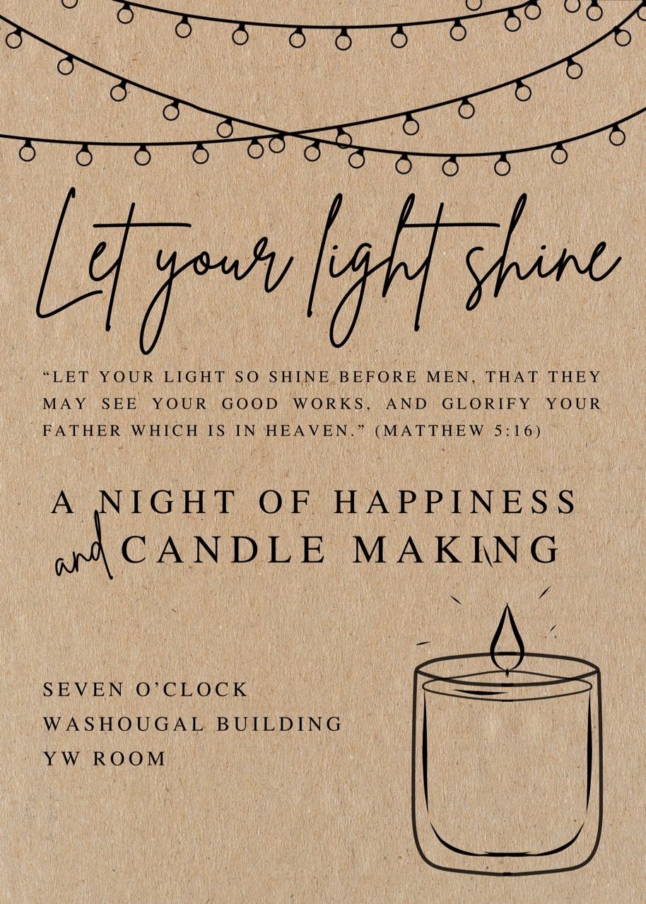YW- Let Your Light Shine (candlemaking) | Event in Washougal | AllEvents