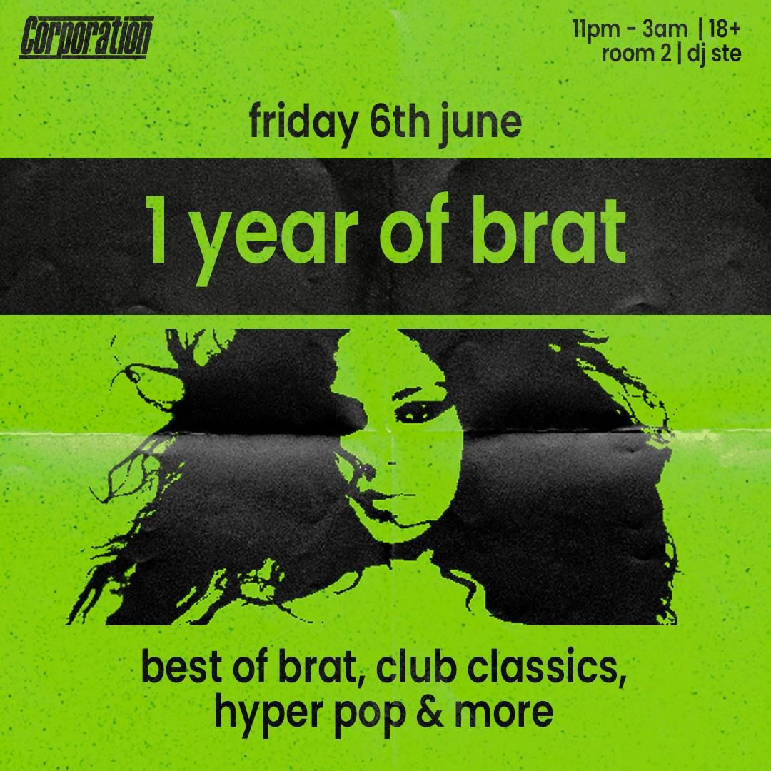 1 YEAR OF BRAT! | DROP, 6 June | Event in Sheffield | AllEvents