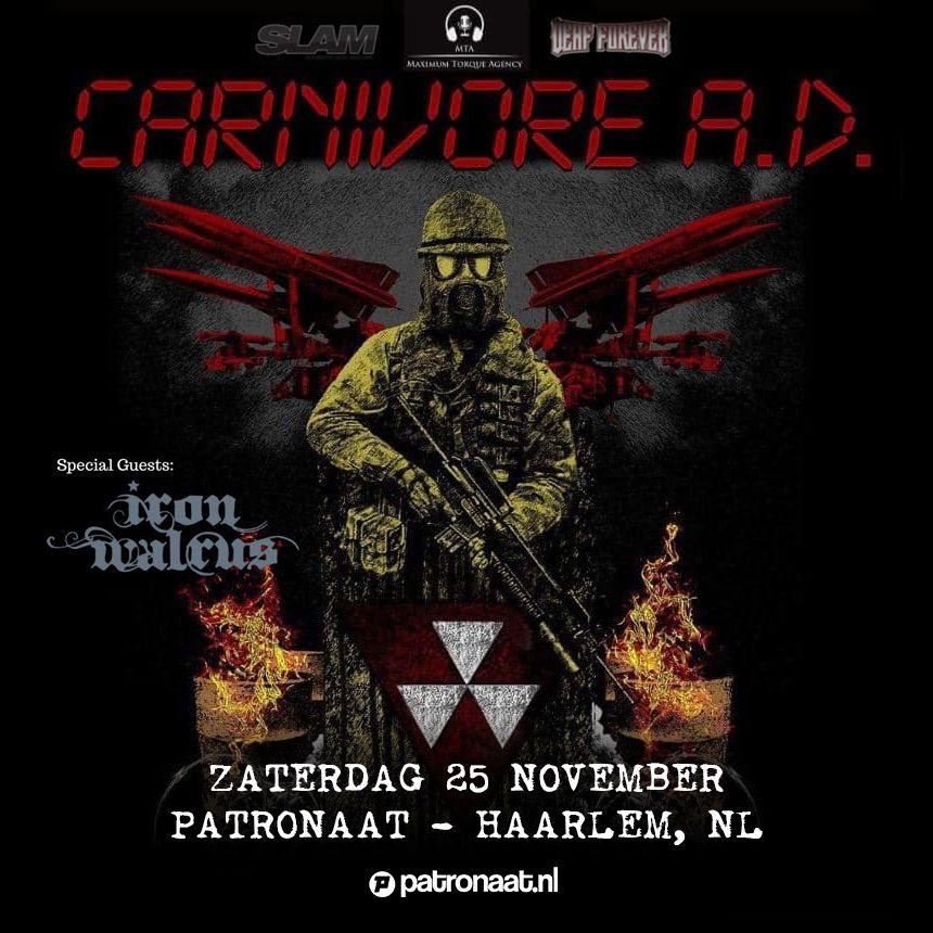 Carnivore A.D. + Iron Walrus | Patronaat Haarlem, Patronaat Haarlem