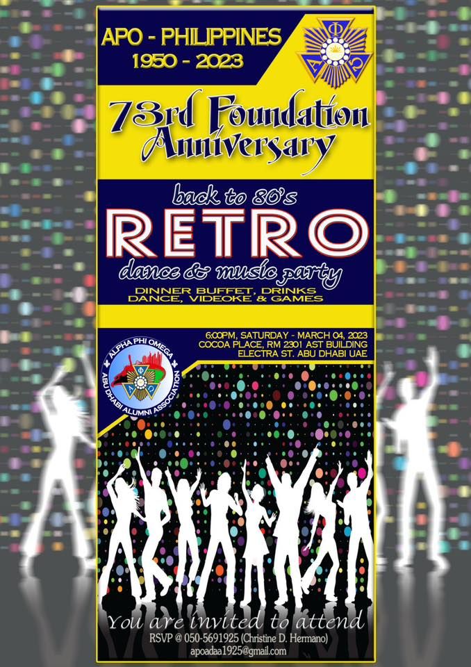 APO PHILIPPINES 73rd FOUNDING ANNIVERSARY , Cocoa Organizers Parties