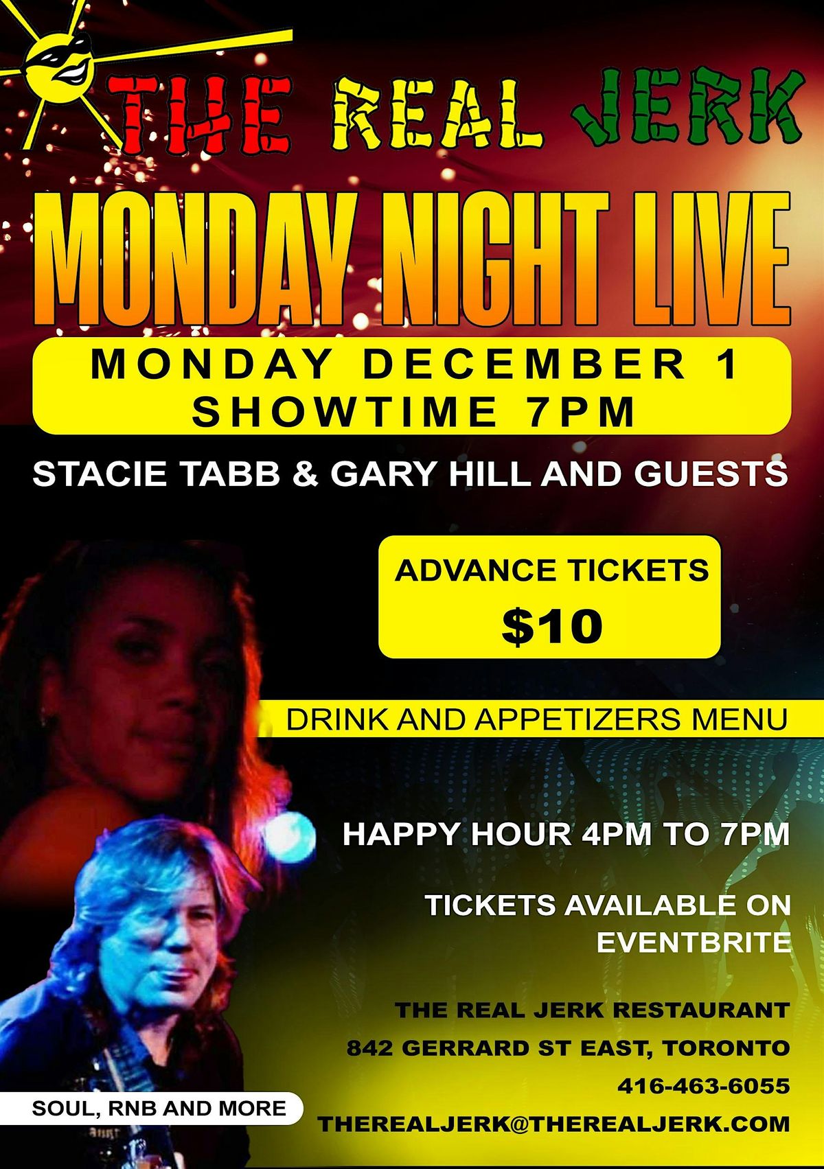 MONDAY NIGHT LIVE – STACIE TABB, GARY HILL & SPECIAL GUESTS, 1 December | Event in Toronto | AllEvents