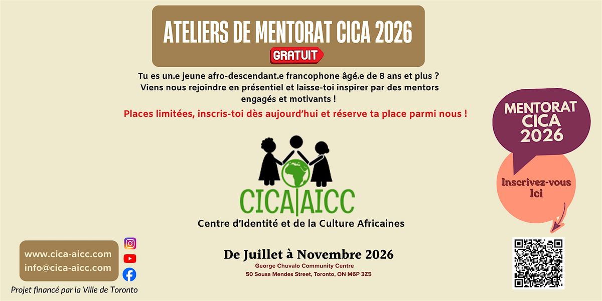 Panel de Cloture - Mentorat CICA 2026 in Toronto – November 14, 2026 |  AllEvents