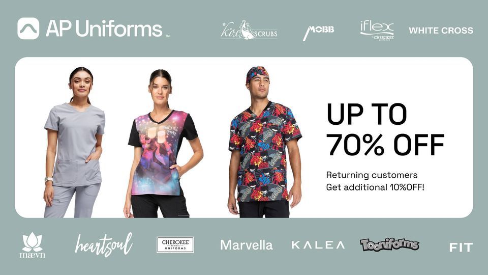 WAREHOUSE UNIFORMS SCRUBS SALE UP TO 70 OFF (BARRIE,ON), Barrie Legion