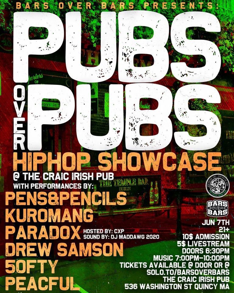 Bars Over Bars Presents Pubs Over Pubs The Craic 06/07/23, The Craic
