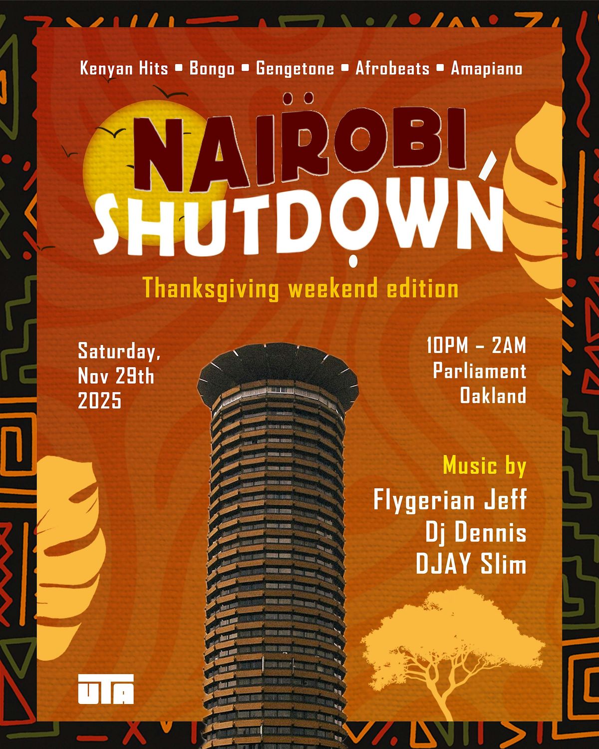 Nairobi Shutdown: Kenyan Hits | Event in Oakland | AllEvents