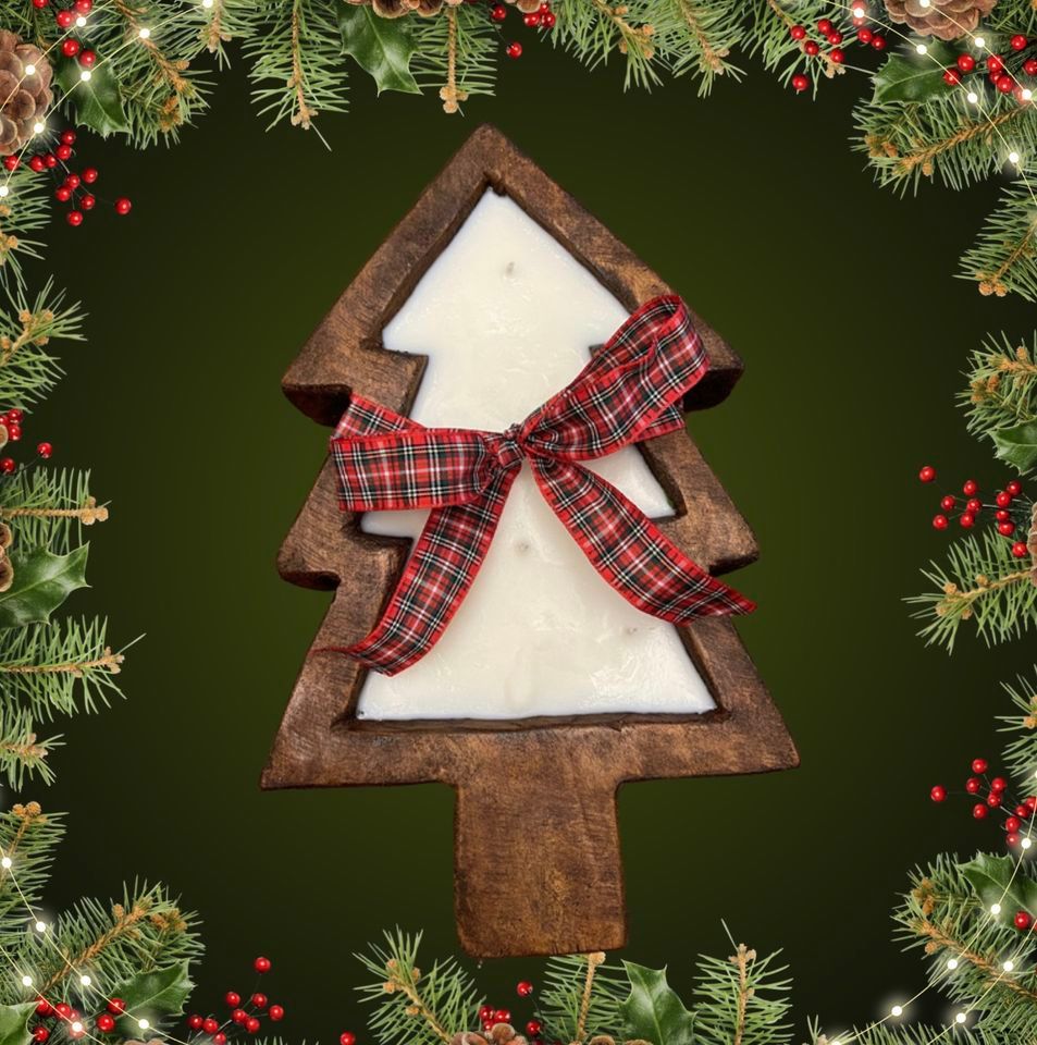 Christmas Tree Dough Bowl Candle, 2375 Cedar Street McKenzie TN 38201