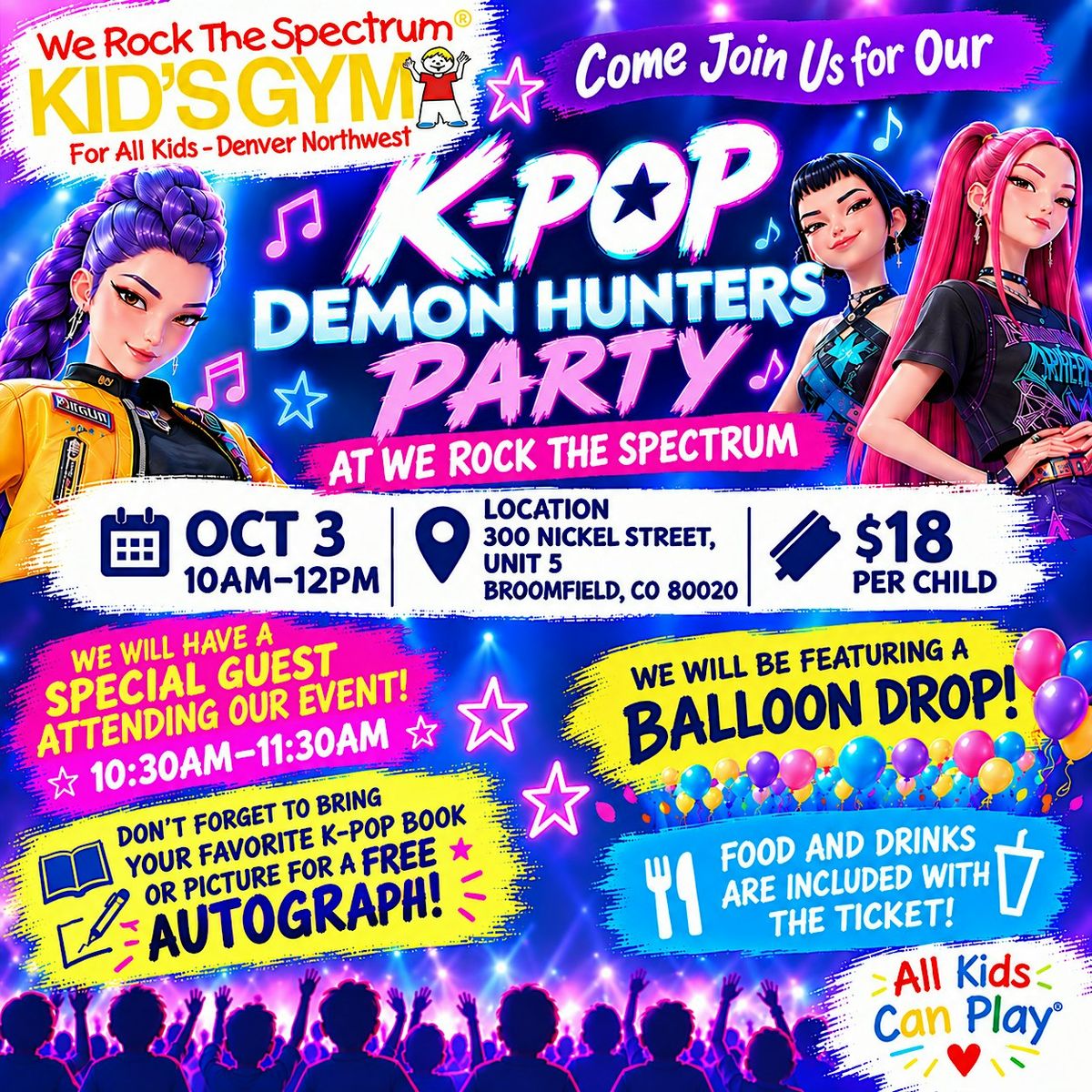 K-POP PARTY OCT 3RD 10AM-12PM COME MEET RUMI, 300 Nickel St unit 5 ...