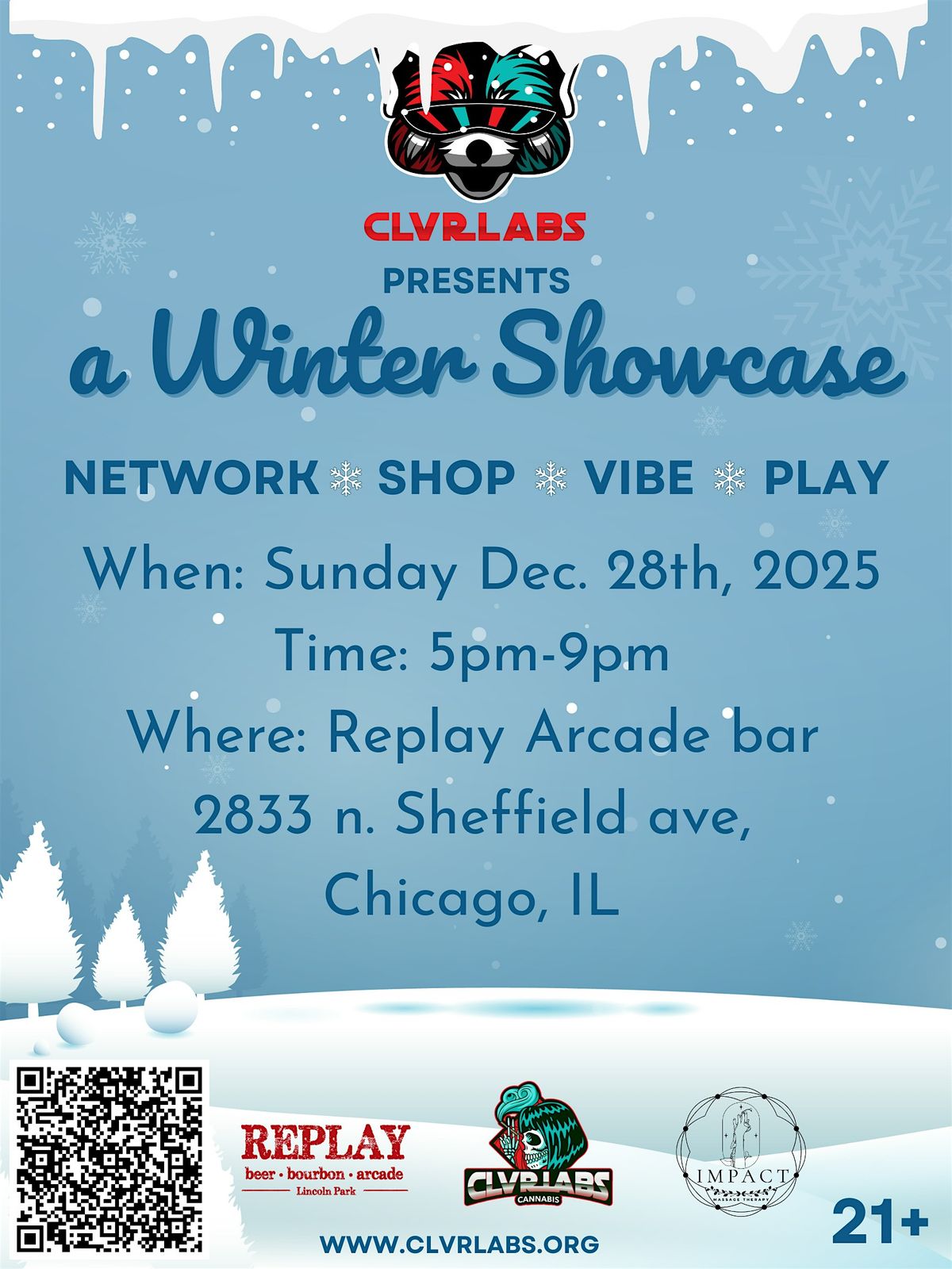 CLVR Labs™ Presents: Chicago Winter Showcase + Vendor Networking Pop-Up, 28 December | Event in Chicago
