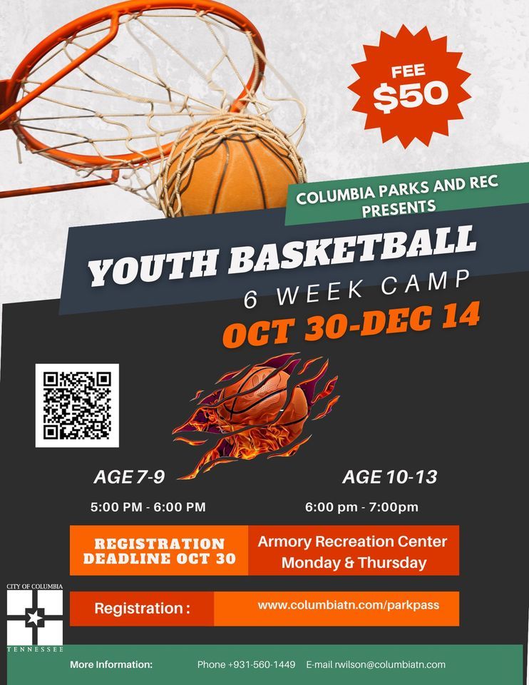 Youth Basketball Camp, Armory Recreation and Fitness Center, Columbia