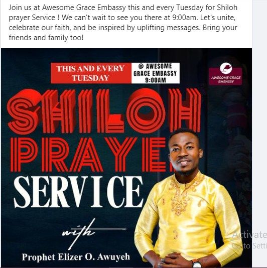 SHILOH PRAYER SERVICE, Weija, Accra, November 7 2023 AllEvents.in