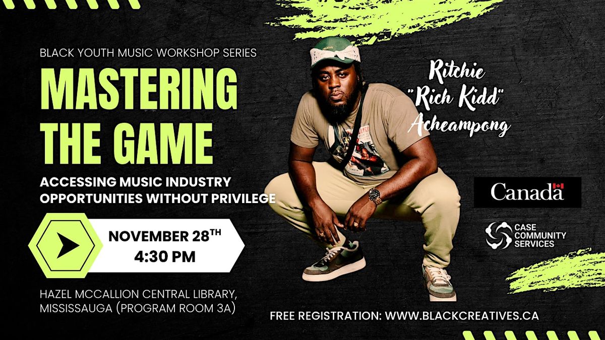 Mastering the Game - Accessing Canadian Music Industry Opportunities | Event in Mississauga | AllEvents