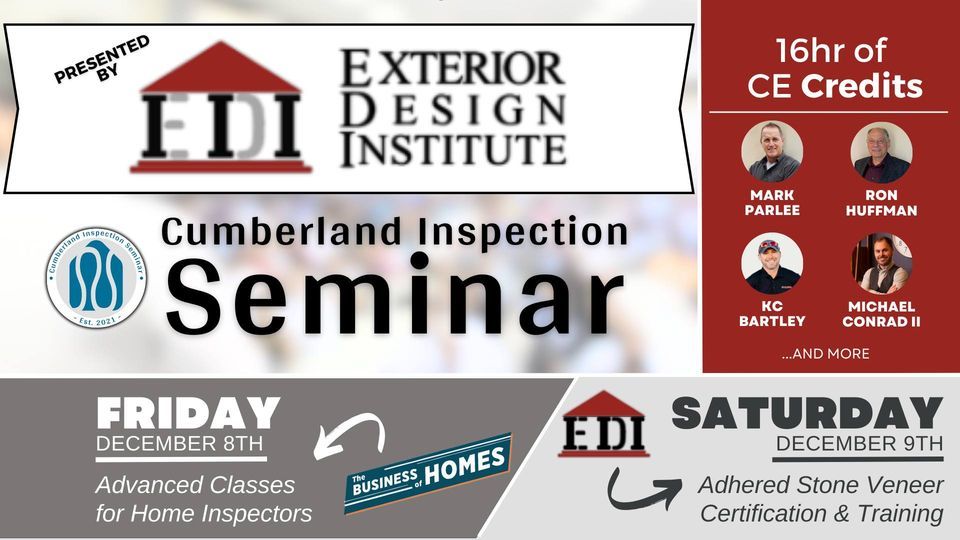 Cumberland Inspection Seminar & ASV Training Event (Two Days), Radisson