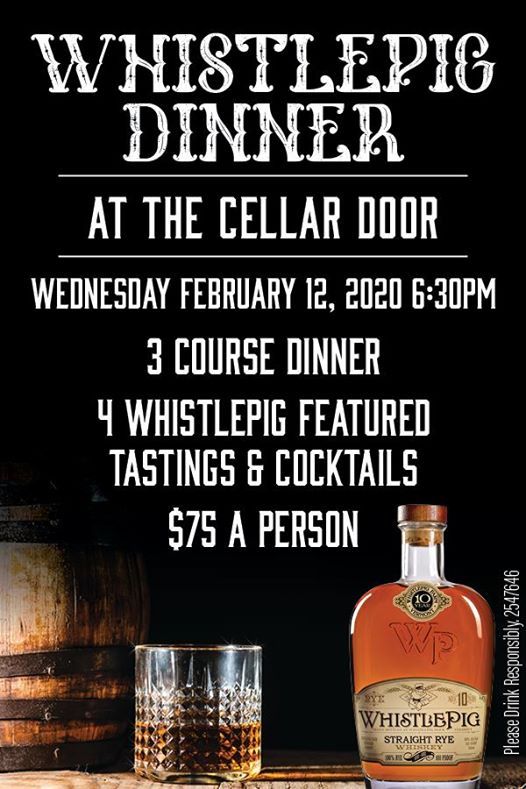 Whistlepig Dinner At Cellar Door Frederick