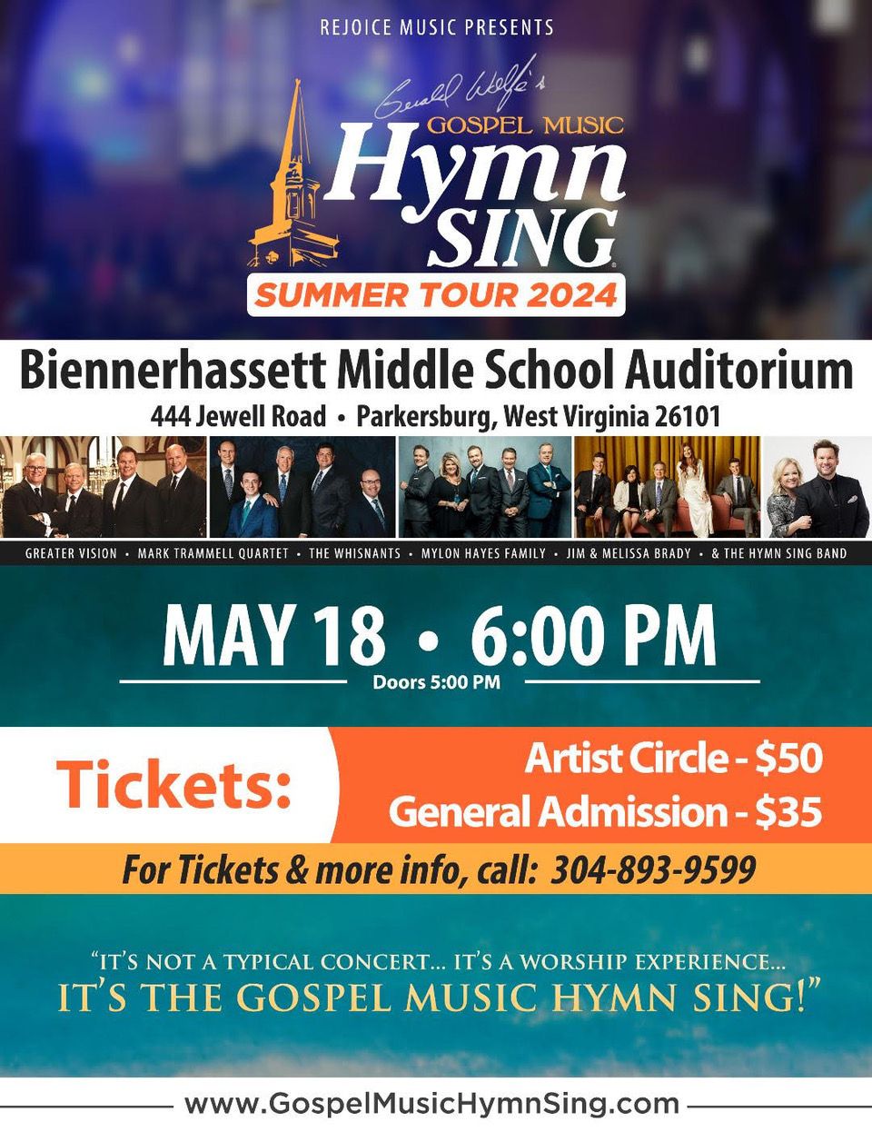 Gerald Wolfe Gospel Hymn Sing at Southern Kentucky Performing Arts Center, 19 October | Event in Bowling Green