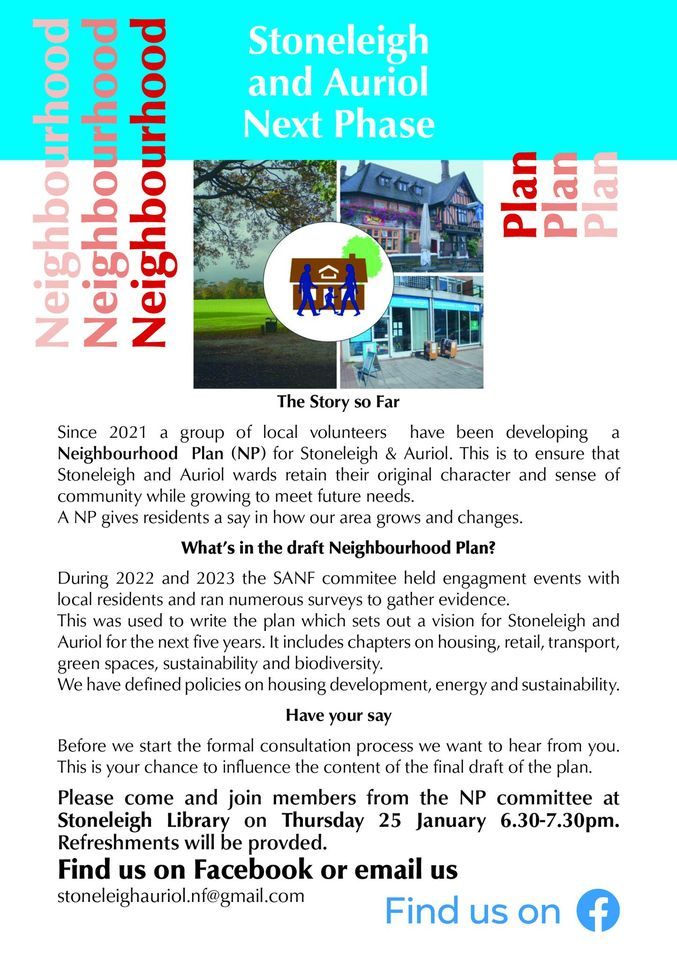 Stoneleigh & Auriol Neighbourhood Plan The Next Phase, Stoneleigh