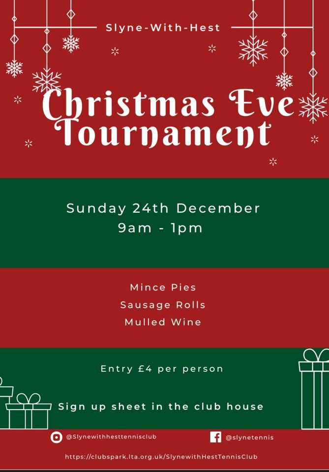 Christmas Eve Tournament , Slyne with Hest Tennis Club, Lancaster