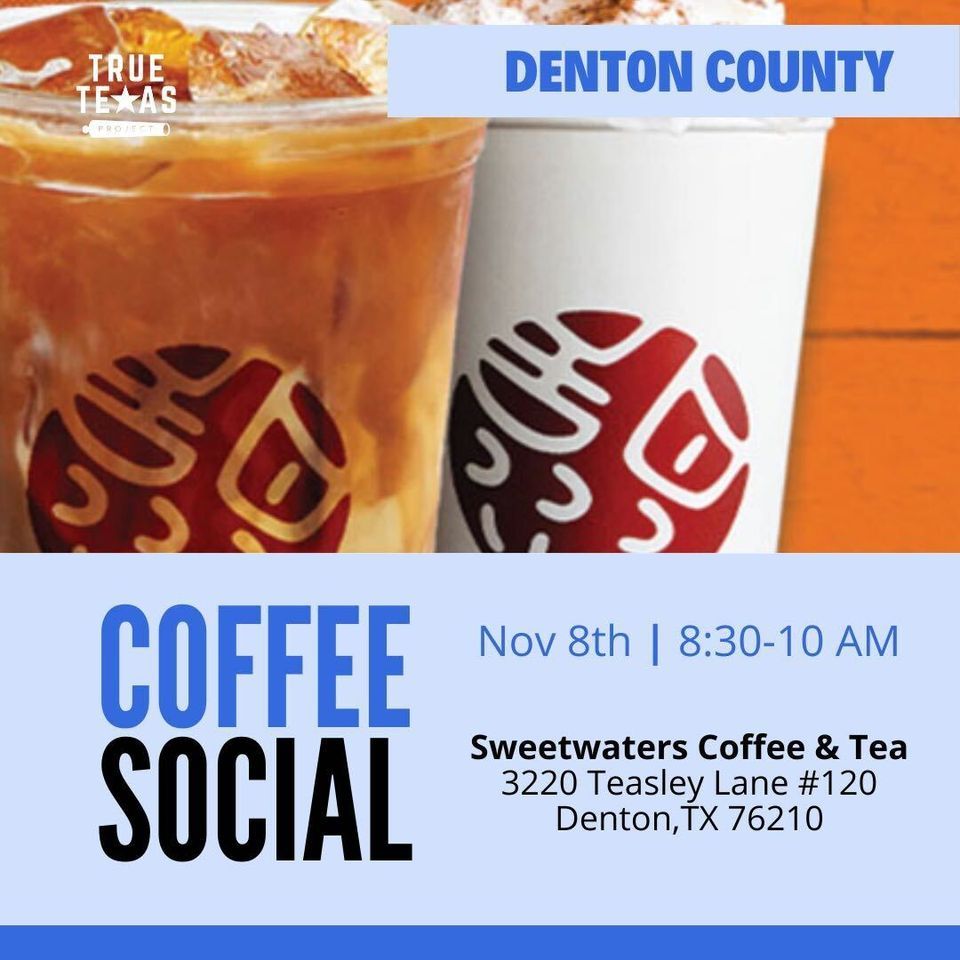 (Denton) Coffee Social, Sweetwaters Coffee & Tea Teasley, Denton, November 8 2023 AllEvents.in
