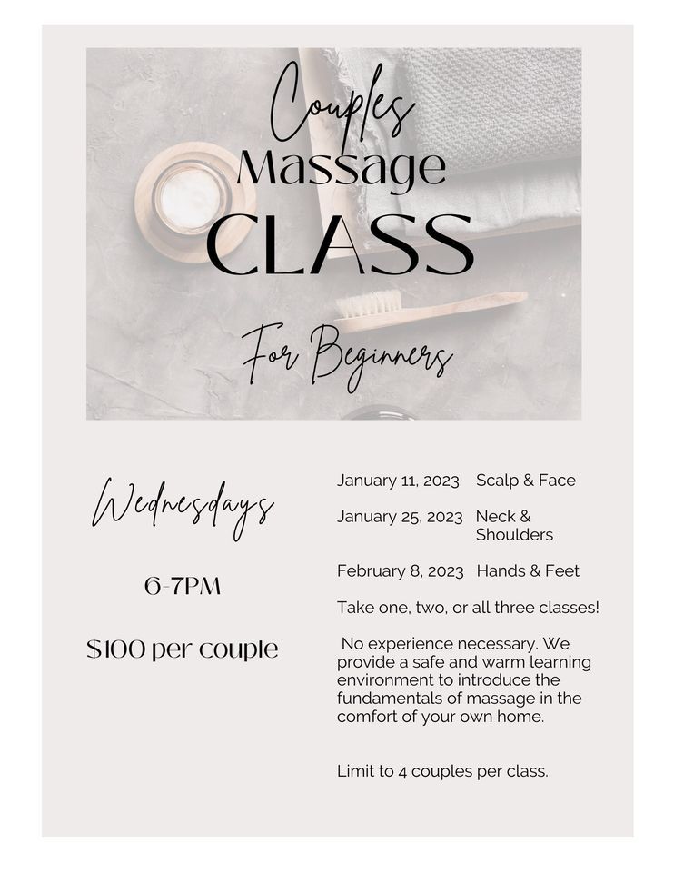 Couples Massage Group Class for Beginners, Revive Bodyworks MKE