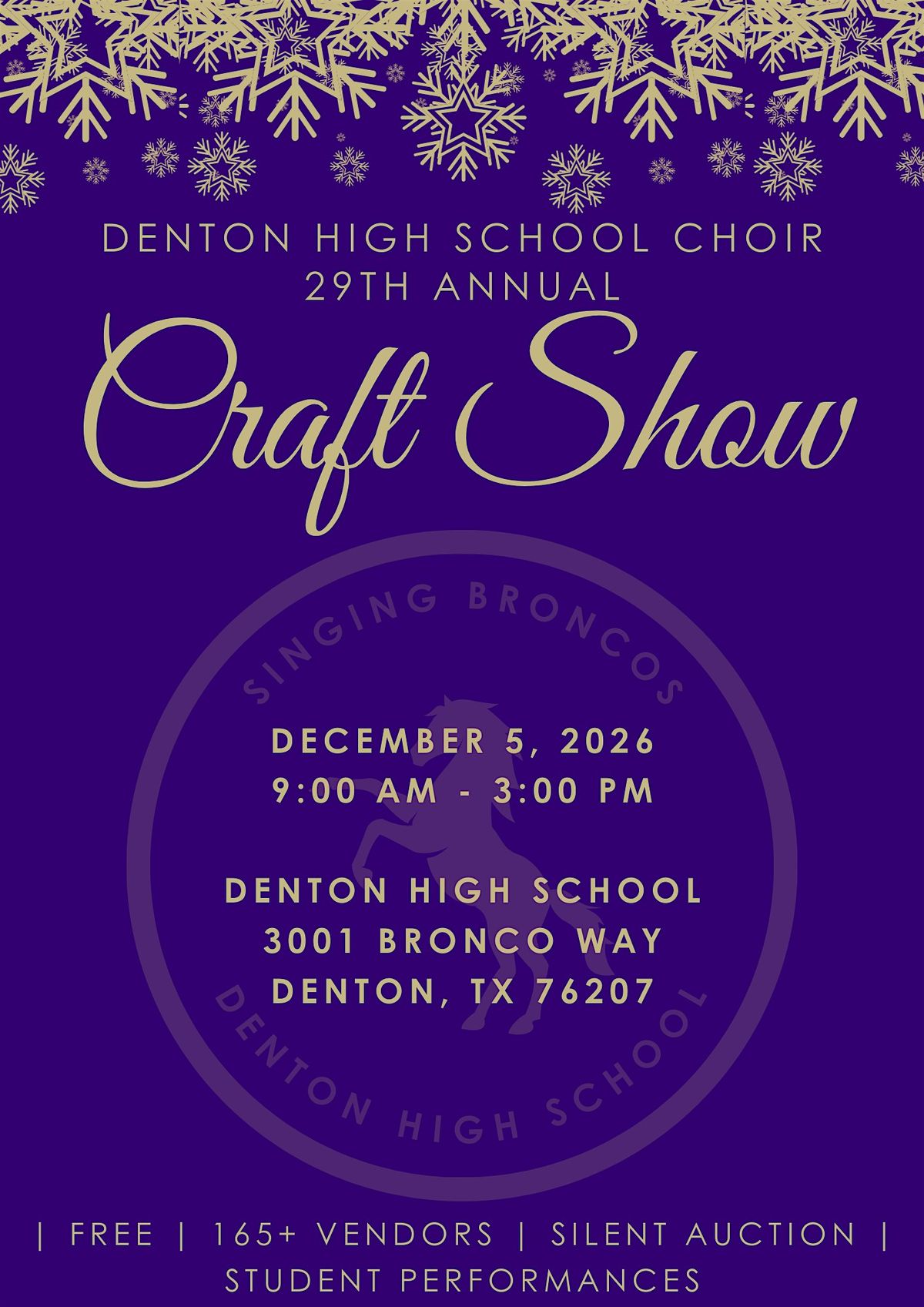 2026 Denton High School Choir Craft Show, 5 December | Event in Denton | AllEvents