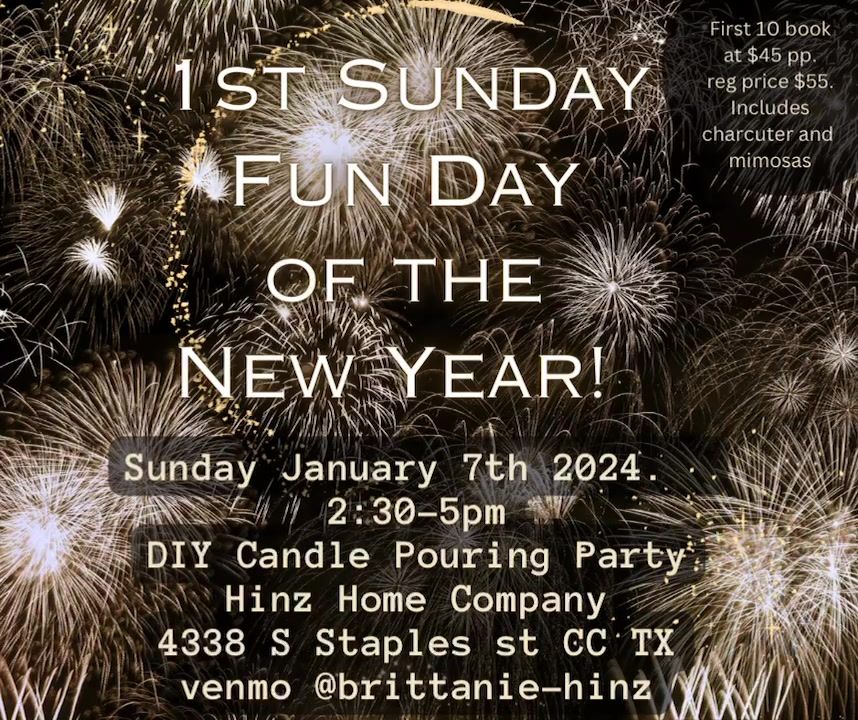 1st Sunday Fun Day DIY Candle Party of the YEAR! , Hinz Home Company