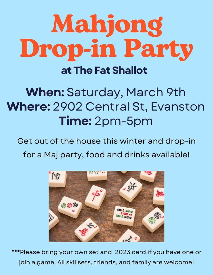Mahjong Drop-In Party , 2902 Central St, Evanston, IL 60201-1224 ...