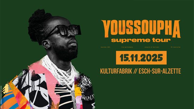 Youssoupha - Supreme Tour - Kulturfabrik in Esch-sur-alzette, 15 November | Event in Esch-Sur-Alzette | AllEvents