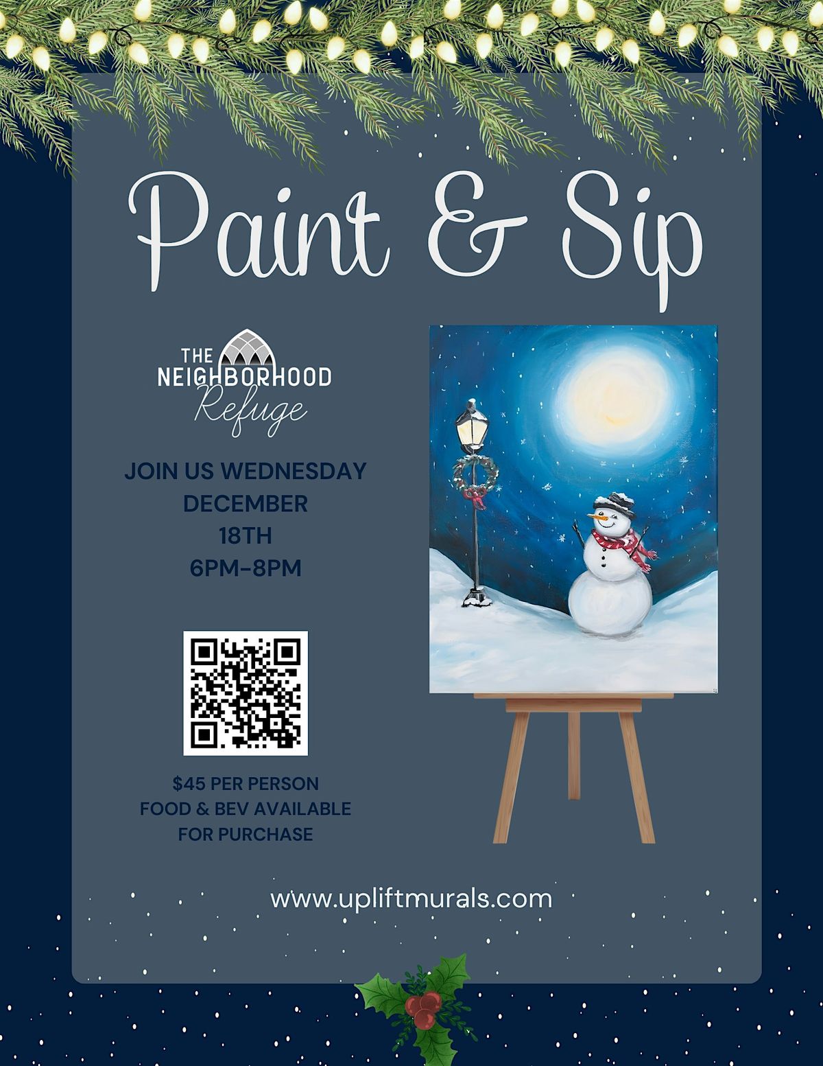 Paint & Sip Ridgefield- The Neighborhood Refuge, 18 December | Event in Ridgefield | AllEvents
