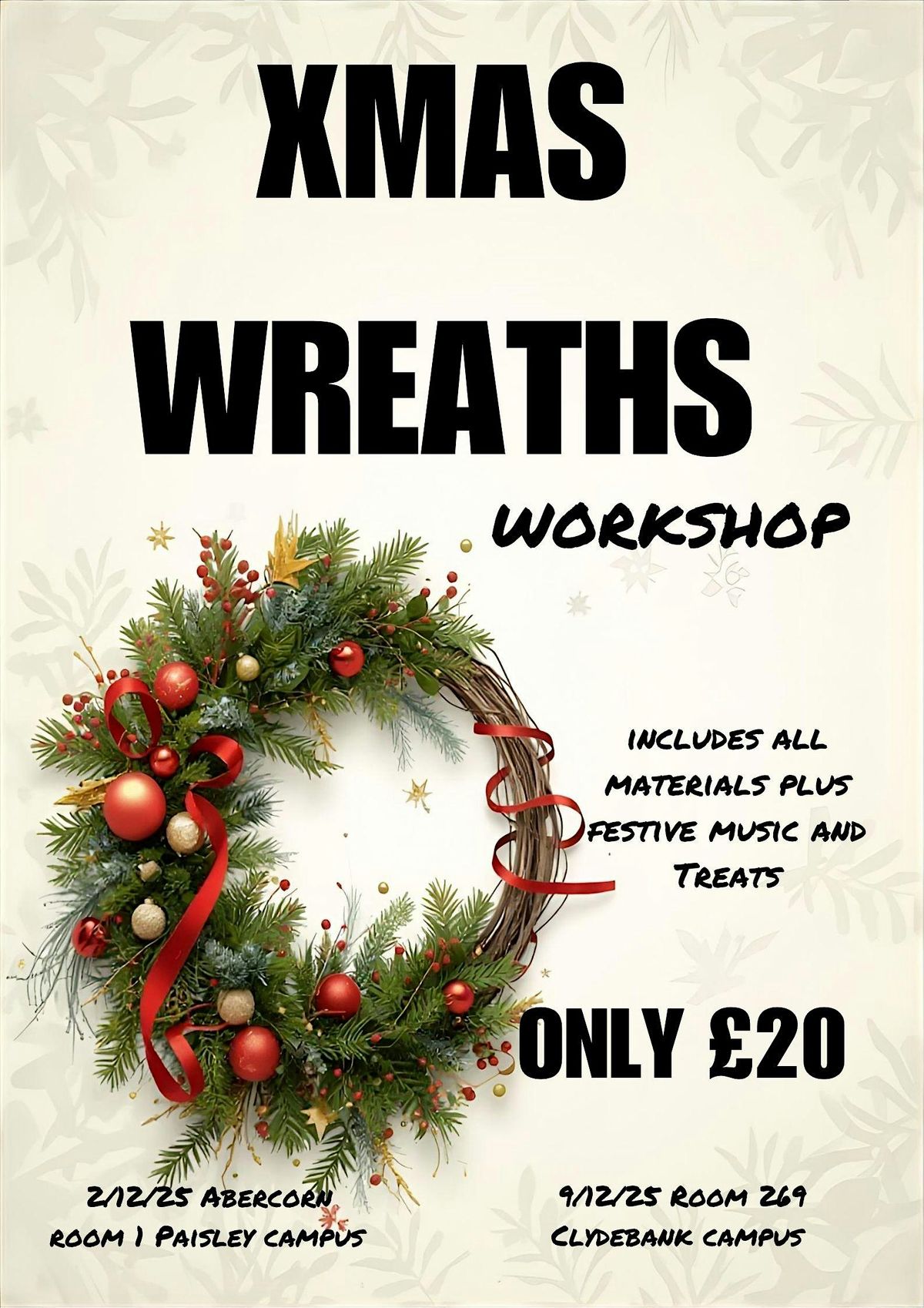 XMAS WREATH MAKING WORKSHOP, 2 December | Event in Paisley | AllEvents