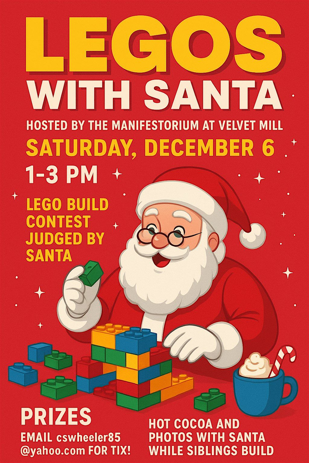 LEGO BUILD-OFF! Judged by Santa with North Pole Photo Station & Hot Cocoa, 6 December | Event in Stonington