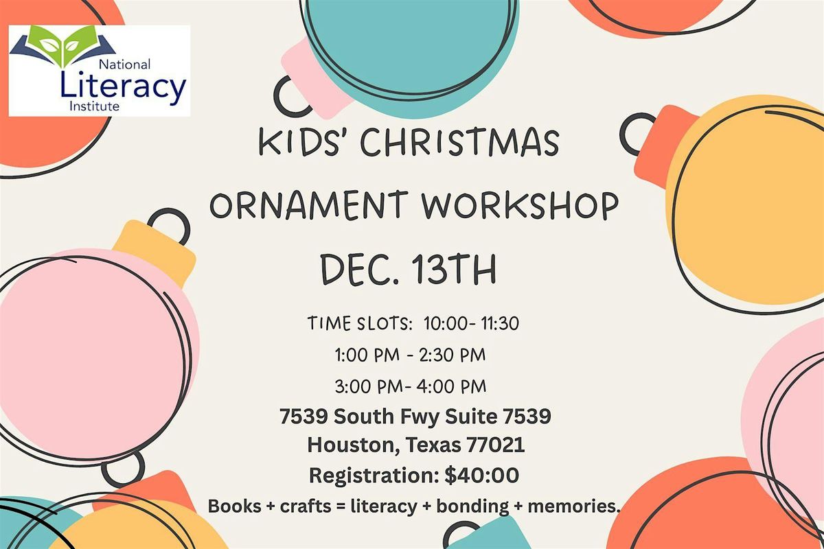Kids’ Holiday Ornament Workshop, 13 December | Event in Houston | AllEvents